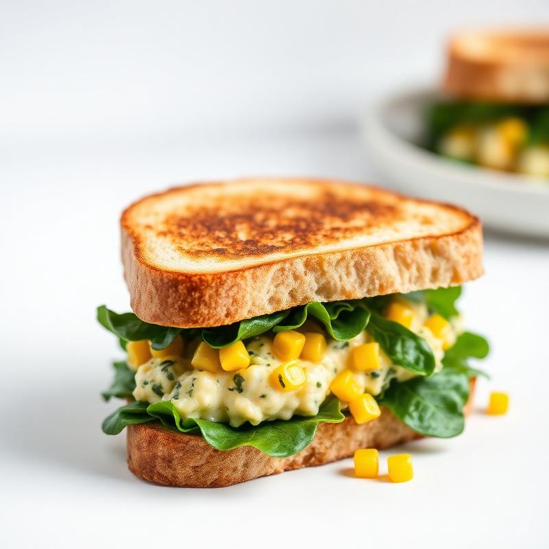 Spinach and Corn Sandwich